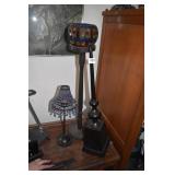 SPHERE DECORATION, BLUE CANDLE HOLDER, LEADED