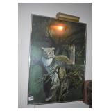 LIGHT UP OWL PICTURE 28"