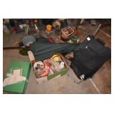 CARRIER, UMBRELLA AND LOTS OF PLANTERS