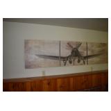 3 SECTION AIRPLANE PICTURE ON BOARD