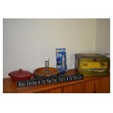 PLAQUE, GLOBE SOAP, LARGE TIN, MINI OVEN BAKE