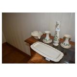 LENOX CANDLE STICKS, BUD VASE, ETC.