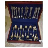 STAINLESS FLATWARE SERVICE FOR 12, SERVING SPOON