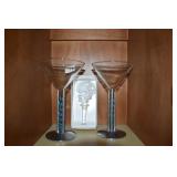 ART GLASS 1999 PATRICIA HELLER 2 MARTINI CENTER