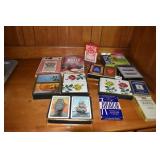 PLAYING CARD BOOKS, CARDS, KOOL, AVIATOR, ETC.