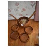 WOOD SALAD BOWL SET THAILAND