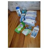 Q-TIPS, WIPES, CLOROX BOWL CLEANER, BIOTENE