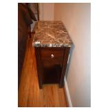 END STAND FAUX STONE 12" X 24" H