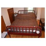 QUEEN SIZE BED, JENNY LYNN STYLE, WITH MATTRESS