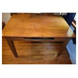 OAK TABLE NO CENTER DRAWER, 48" W X 30" D X 38" H