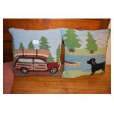 NEEDLE POINTED PILLOWS & TOWELS