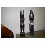 WOOD CARVED STATUES 15"