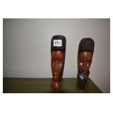 WOOD CARVED STATUES 9.5"