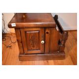 END STAND PINE WITH SIDE STORAGE