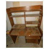 WOODEN DESK, 48" W X 62" H X 24" D