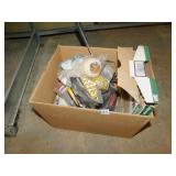 ASSORTED PAINT ROLLER, STEEL WOOL, SANDPAPER