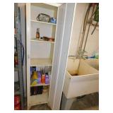 METAL CABINET & CONTENTS, SHOE POLISH, RID BUG