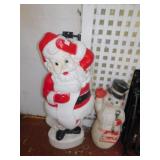 BLOW MOLDS SANTA 44" H & SNOWMAN