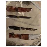 PISTOL MAG LOADER, 2 CASE KNIVES, SCOPE, ETC.