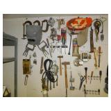 SOCKETS, SCREWDRIVERS, TAPE, PRY BAR