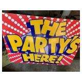 THE PARTY SIGN, TARPS, PROPANE, GRUB X