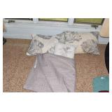 GRAY TWIN COMFORTER ACCENT PILLOWS