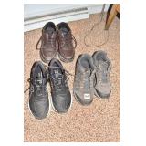 SZ. 9 ASICS TENNIS SHOES, HI-TEC SHOES ETC.