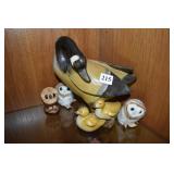 DUCK W/ DUCKLINGS WOOD