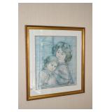 HIBEL PRINT IN GOLD FRAME 30" X 28"