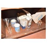 6 WEIHE STEPHAN GLASSES GOLD RIM, (2) GREECE