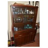 MIDCENTURY STANLEY CHINA CABINET 64" H X 17" D X
