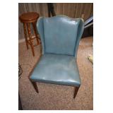 BLUE VINYL CHAIR
