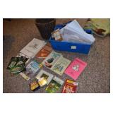 BOOKS; BIRD IDENTIFIERS; WASTE BASKET; MOUSE