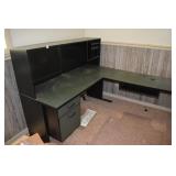 DESK UNIT BLACK W/ GREEN FINISH TOP 5