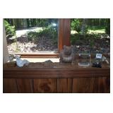 POTTERY PLANTER; GOLFERS PIN MONOGRAMMED ART;