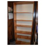PINE ADJUSTABLE BOOKSHELF 31" W 79" H 10 1/2 " D