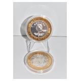2 CAESAR`S ATLANTIC CITY $10 COINS LIMITED