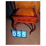 METAL STAND 17" H X 13" W X 13" D, WOODEN PLANT