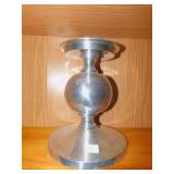 LARGE ALUMINUM CANDLE HOLDER; 12" TALL