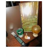 THERMOMETER WALL HANGER, NATURE PRINT, 4 CANDLES