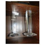 OLEGA CASSINI PILLAR CANDLE HOLDERS 10"