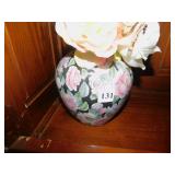 VASE W/ SILK FLOWERS