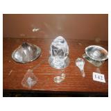 PITTSBURGH STEELER PAPER WEIGHT, ETCHED CRYSTAL