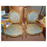 GOLDEN DISTRESSED CHAIR WITH PADDED SEAT AND