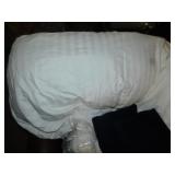 TWIN DOWN COMFORTER WITH DUVET; FLEECE NAVY BLUE