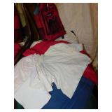 TWO SMALL CROP WHITE TOPS; MATCHING SMALL-MEDIUM