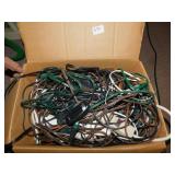 BOX OF MISCELLANEOUS CORDS, EXTENSION; POWER