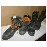 SZ. 12 ROCKY & TIMBERLAND HI TOP BOOTS