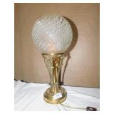 SMALL GLOBE TOP LAMP 16.5" H METAL BASE