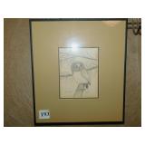 LEOPARD 11 1/2" X 10" OWL, LAMP, CONTAINER